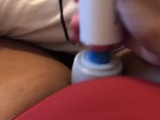 Making myself cum through my period panties before work