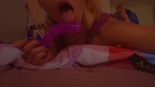 Playing with my dildo 