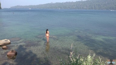 Candid Beach Voyeur (Clear Water Bikini Babe)