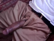 Jamaican teen chilling at home with dick out