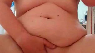 BBW playing with tight pussy