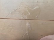 Puddle of Pussy Juice right after I Came Hard from Masturbation