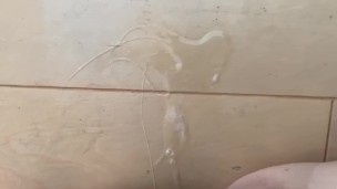 Puddle of Pussy Juice right after I Came Hard from Masturbation