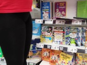 Candid See Through Leggings in a Shopping Mall - Thick Booty and Cameltoe View 5/16