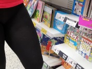 Candid See Through Leggings in a Shopping Mall - Thick Booty and Cameltoe View 6/16