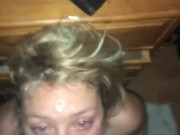 Gettting my throat destroyed by daddy’s hard cock 15/16