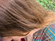 Horny Cock-Sucking Slut Fingered in Public Park Before She Sucks Dick 13/16