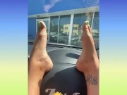 ZolaFoxxx plays with Toes outside medicinal clinic 10/16