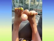 ZolaFoxxx plays with Toes outside medicinal clinic 6/16