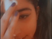 Cream on Cassy's face
