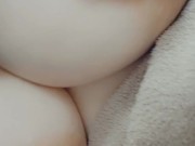 Playing with my big tits!