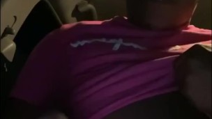 LightSkin car jerk off session 