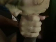 She spit it out sucked it back up and swallowed Best sloppy blow job  ever  10/16