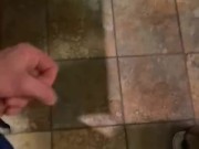 Horny man has quick jerk off nice cock off before bed 