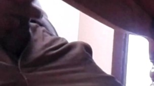 Horny guy caught masturbating before school