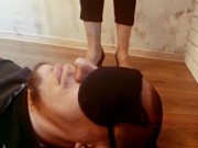 Clean my shoes! Slave licking mistress shoes, russian femdom, foot worship 2/16