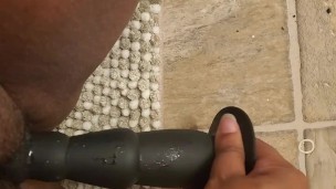 Making myself cum with anal dildo in pussy Session