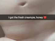 My wife send me this after bareback with her lover! BTW she is fertile as fuck!