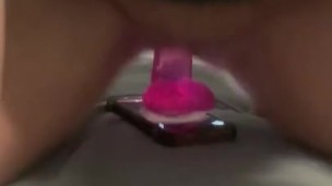 Riding my new dildo