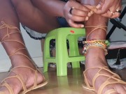 Watching My Hot StepSister Applying Cream on her Legs - UPSKIRT Tease 13/16