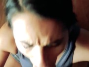 Hot horny brunette drinks hot cumshot before go to bed - Steve Mori leak 2 6/16