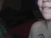 Taking daddy's piss from the cup & deep-throating (regurgitation involved) 1/16