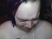 Taking daddy's piss from the cup & deep-throating (regurgitation involved) 5/16