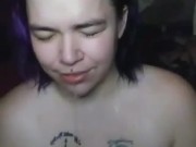 Taking daddy's piss from the cup & deep-throating (regurgitation involved) 8/16