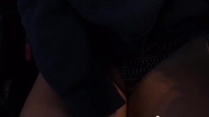 Moaning and cumming twice in a parking lot- full video on my OF, modelhub and Pornhub premium 