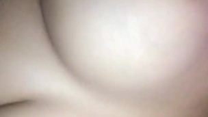 Squeezing my tits