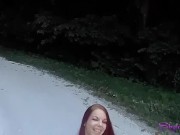 Skyla Pink voyeur slut wife spy drone stripping naked in public 11/16