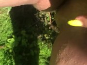 Have to pee in the garden