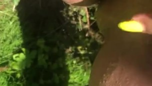 Have to pee in the garden