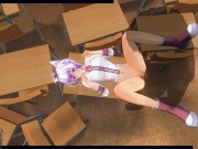 3D HENTAI Schoolgirl in pink turned me on with dirty talk and allowed me to cum in pussy 11/16
