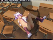 3D HENTAI Schoolgirl in pink turned me on with dirty talk and allowed me to cum in pussy 12/16