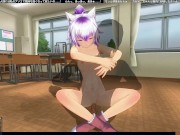 3D HENTAI Schoolgirl in pink turned me on with dirty talk and allowed me to cum in pussy 15/16