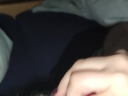 Girlfriend is scratching my dick with her hot long nails 3/16