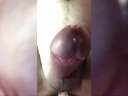 My cock drips pre-cum for being strapon fucked. Pegging BBW 8/16