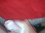 Rock hard lotion jerk and cum
