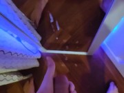 Quick cumshot, home alone HUGE LOAD
