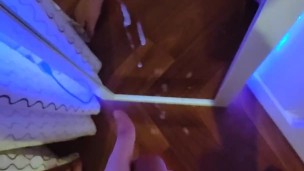 Quick cumshot, home alone HUGE LOAD