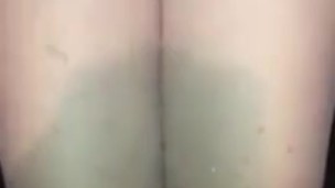 Slow motion cum on wife’s white nylons