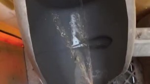 Just pissing in the porta potty at Kroger after Hurricane Laura 