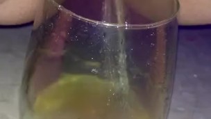 Pissing in a wine glass