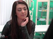 Lesbea Hot doctor Anna Rose prescribes petite teen Tera Link with lesbian pussy eating 1/16