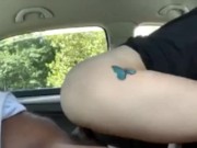 Good Pussy In The Car. We got Caught! 4/16