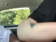 Good Pussy In The Car. We got Caught! 8/16