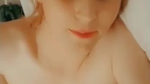 Redhead Tgirl Pandora Shares Intimate B Cups 