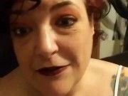 Pierced Kitty is chain smoking in bed with wine and a hookah 16/16