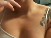 Pierced Kitty is chain smoking in bed with wine and a hookah 4/16